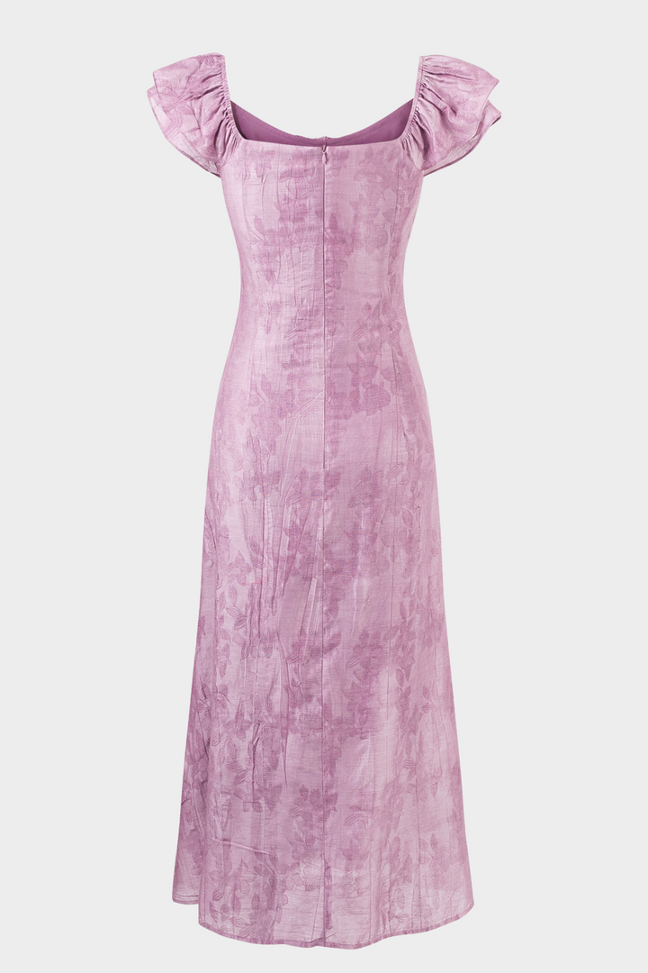 Enchanté Ruffle Sleeve Floral Maxi Dress