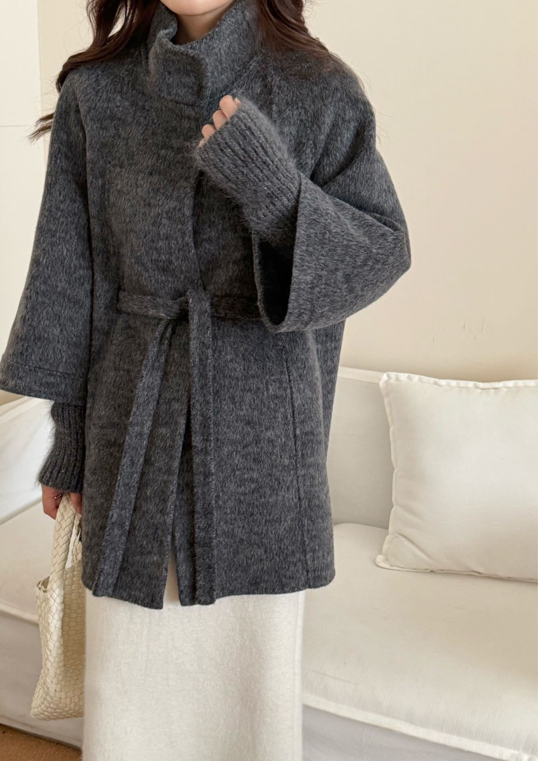 Amelia Wrap Double Sided Wool Coat