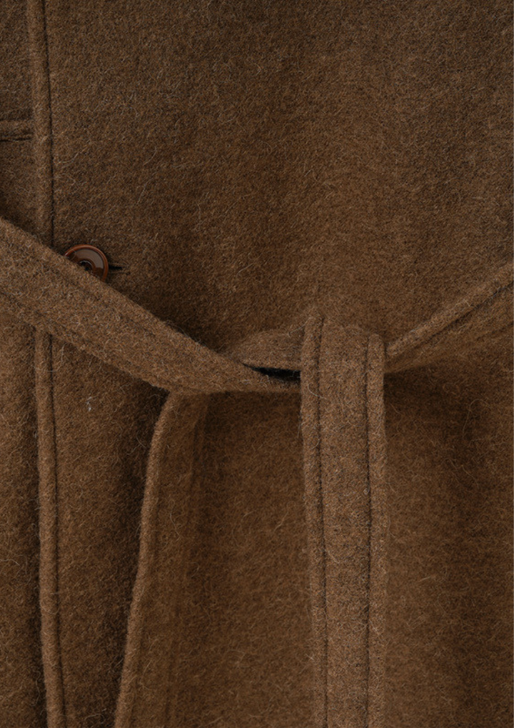 Belted Long Knit Coat