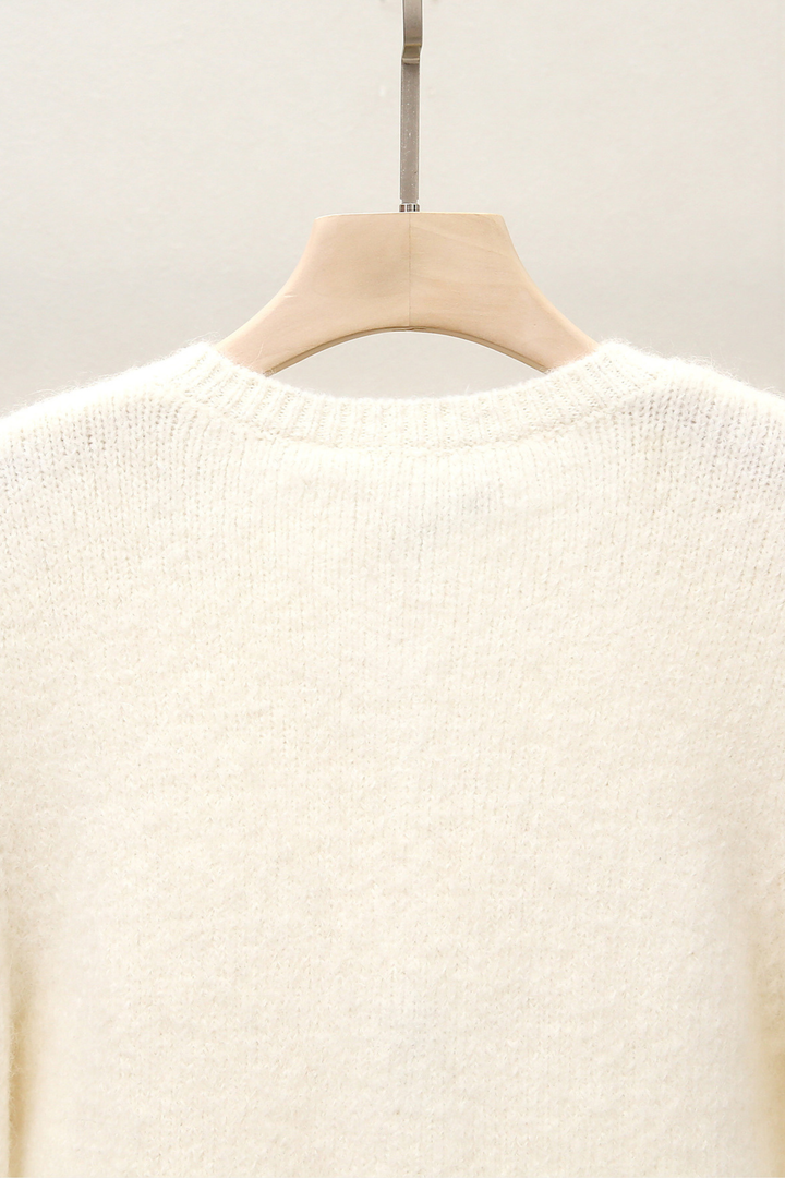 Ivory Serenade Fur Cardigan Top