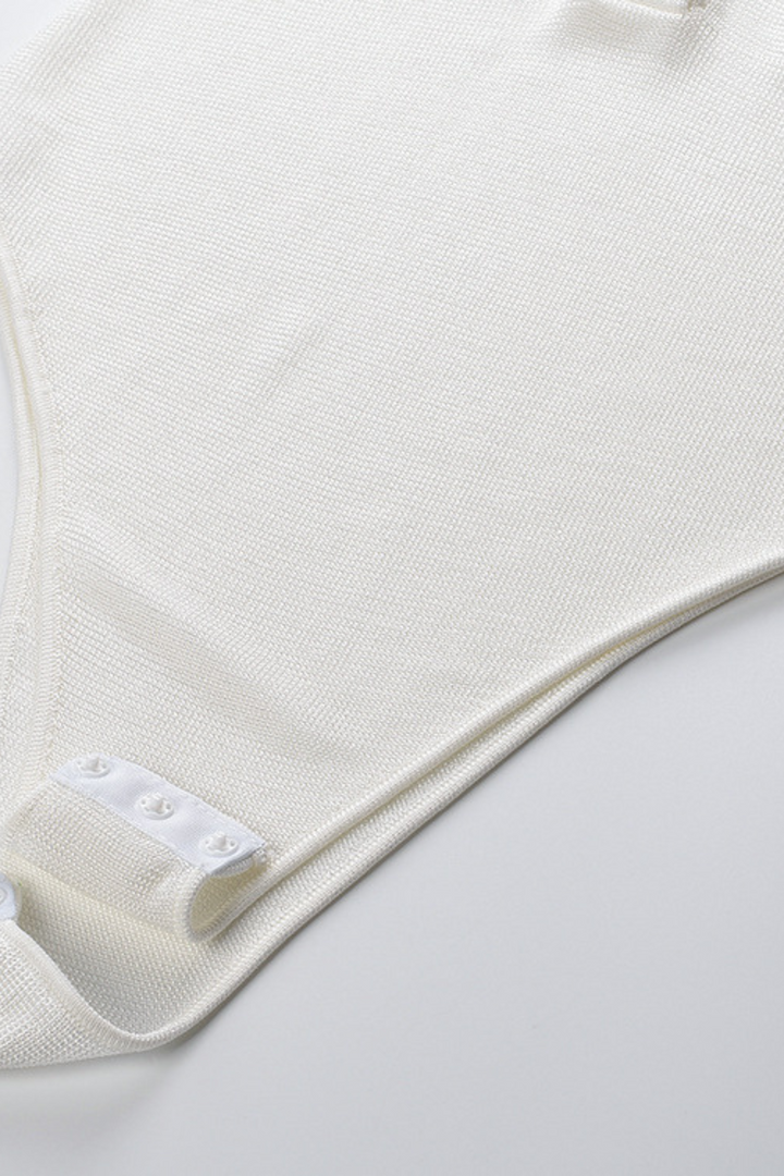 Soft Viscose Knit Long Sleeve Bodysuit Top