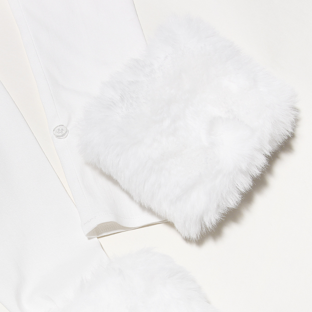 Isabella Off Shoulder Fur Mini Dress