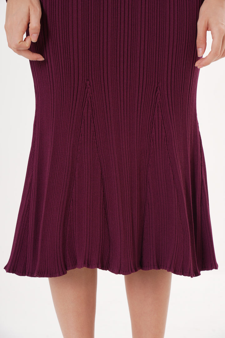 Gem Elegance Polo Knit Mermaid Maxi Dress