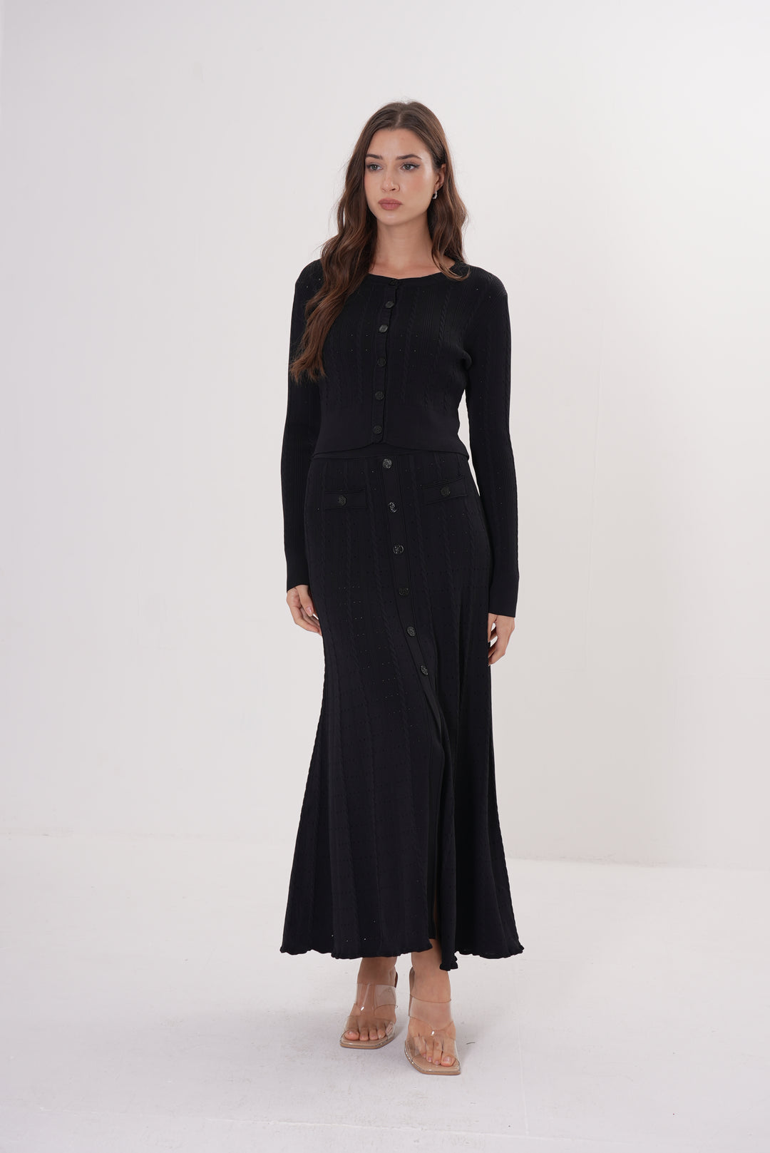 Signature Viscose Knit Round Neck Maxi Set