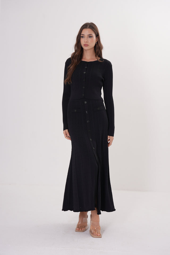 Signature Viscose Knit Round Neck Maxi Set