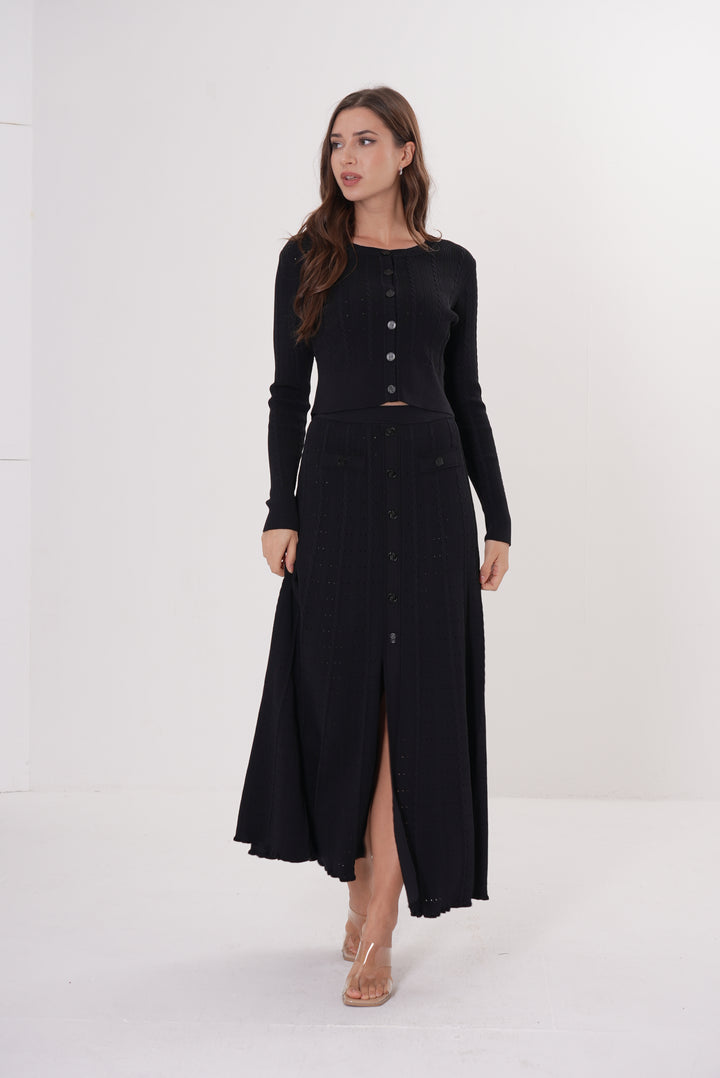 Signature Viscose Knit Round Neck Maxi Set