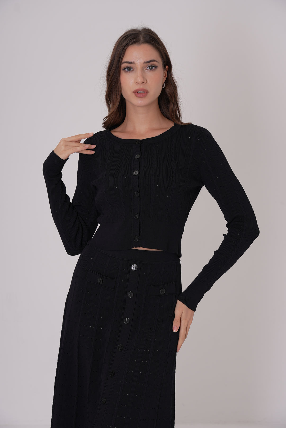 Signature Viscose Knit Round Neck Maxi Set