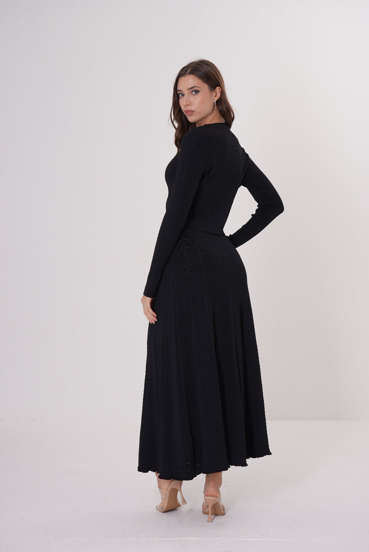 Signature Viscose Knit Round Neck Maxi Set