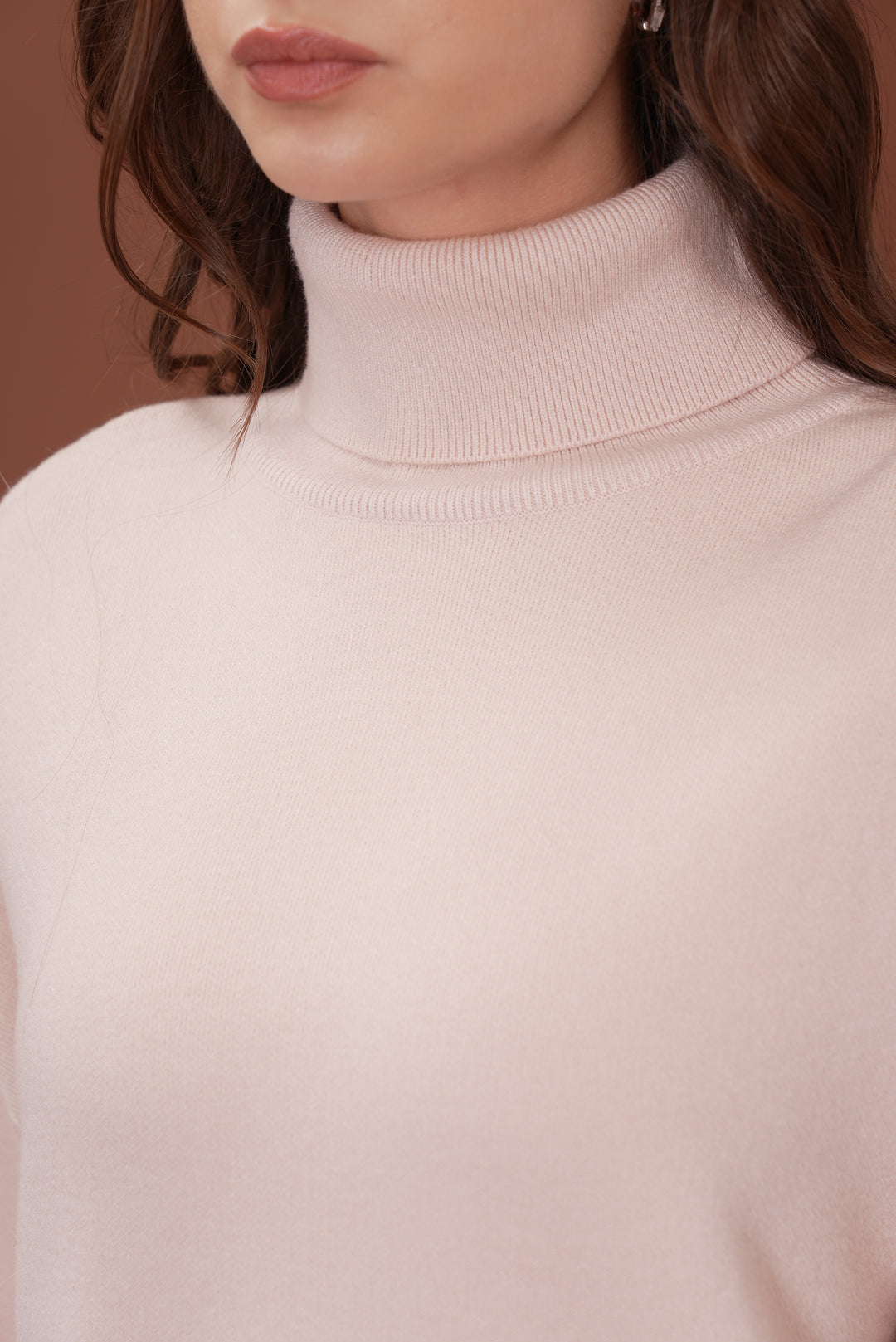 Ivy Real Fox Fur Turtleneck Knit Lounge Set