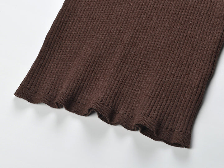 Contrast Stretch Soft  Viscose Knit Top