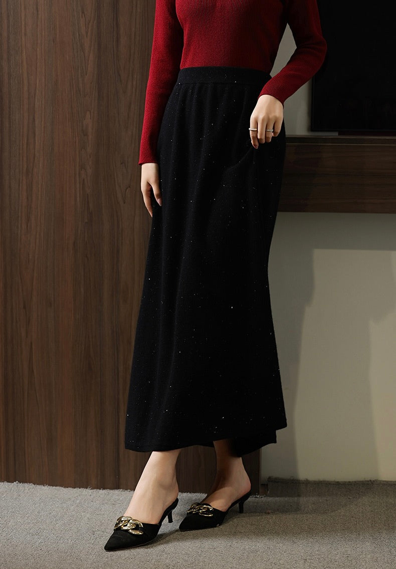 Luxe Glimmer Midi Skirt