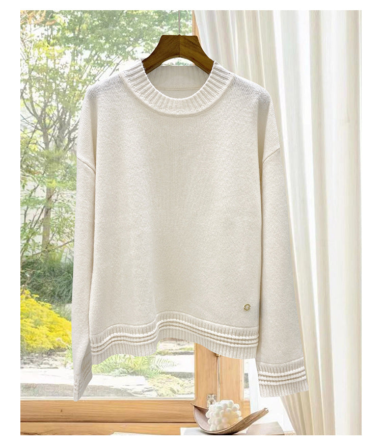 Cashmere Soft Round Neck Knit Drawstring Set
