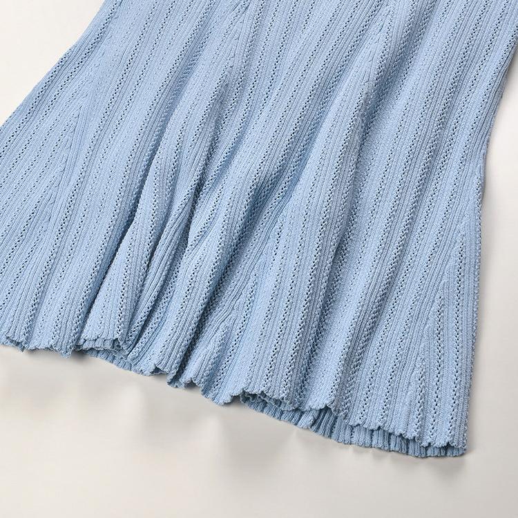 Azure Charm Ruffle Dress