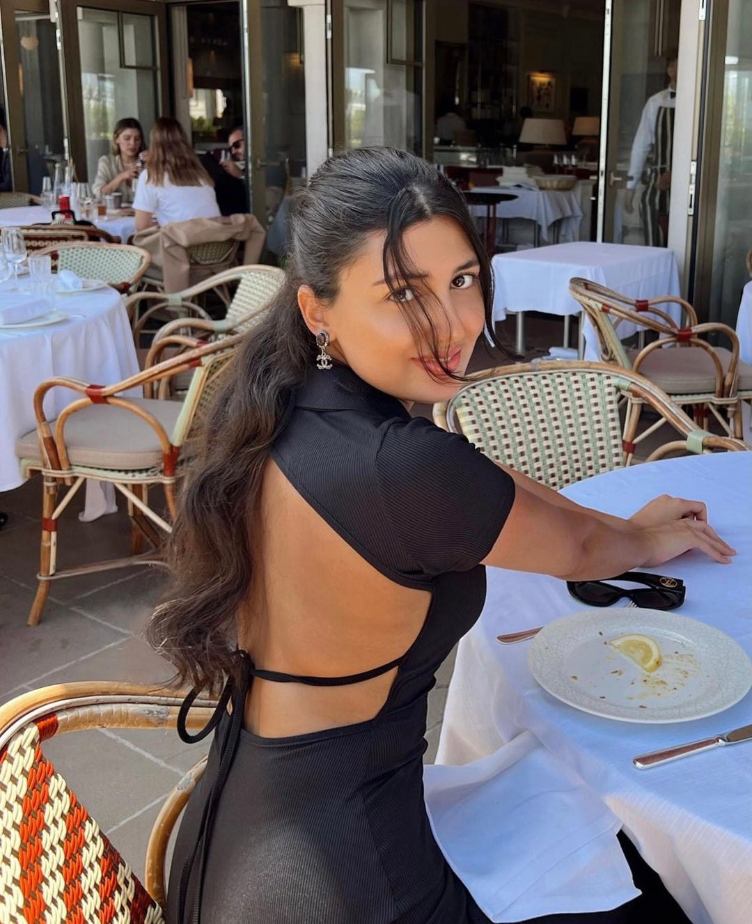 Trixie backless midi Dress